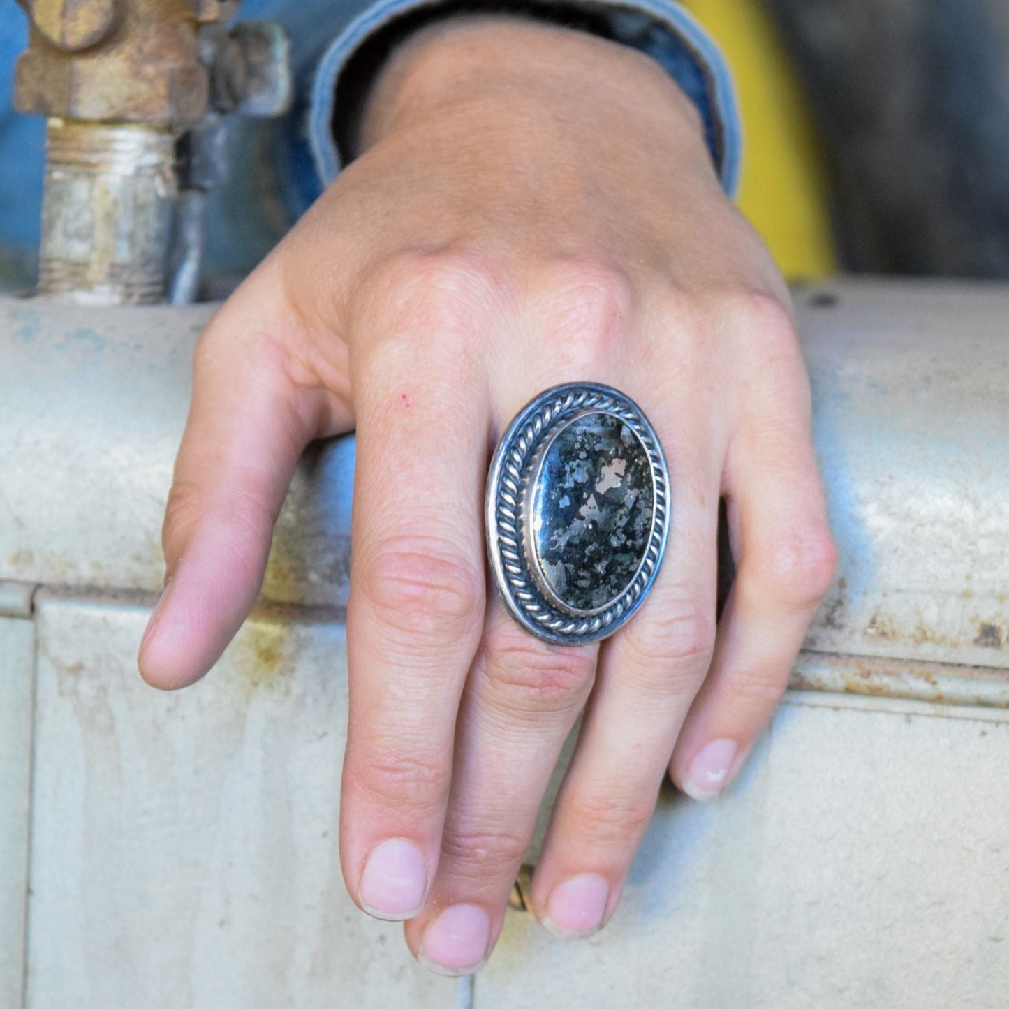 Josephinite Ring/Scarf Slide