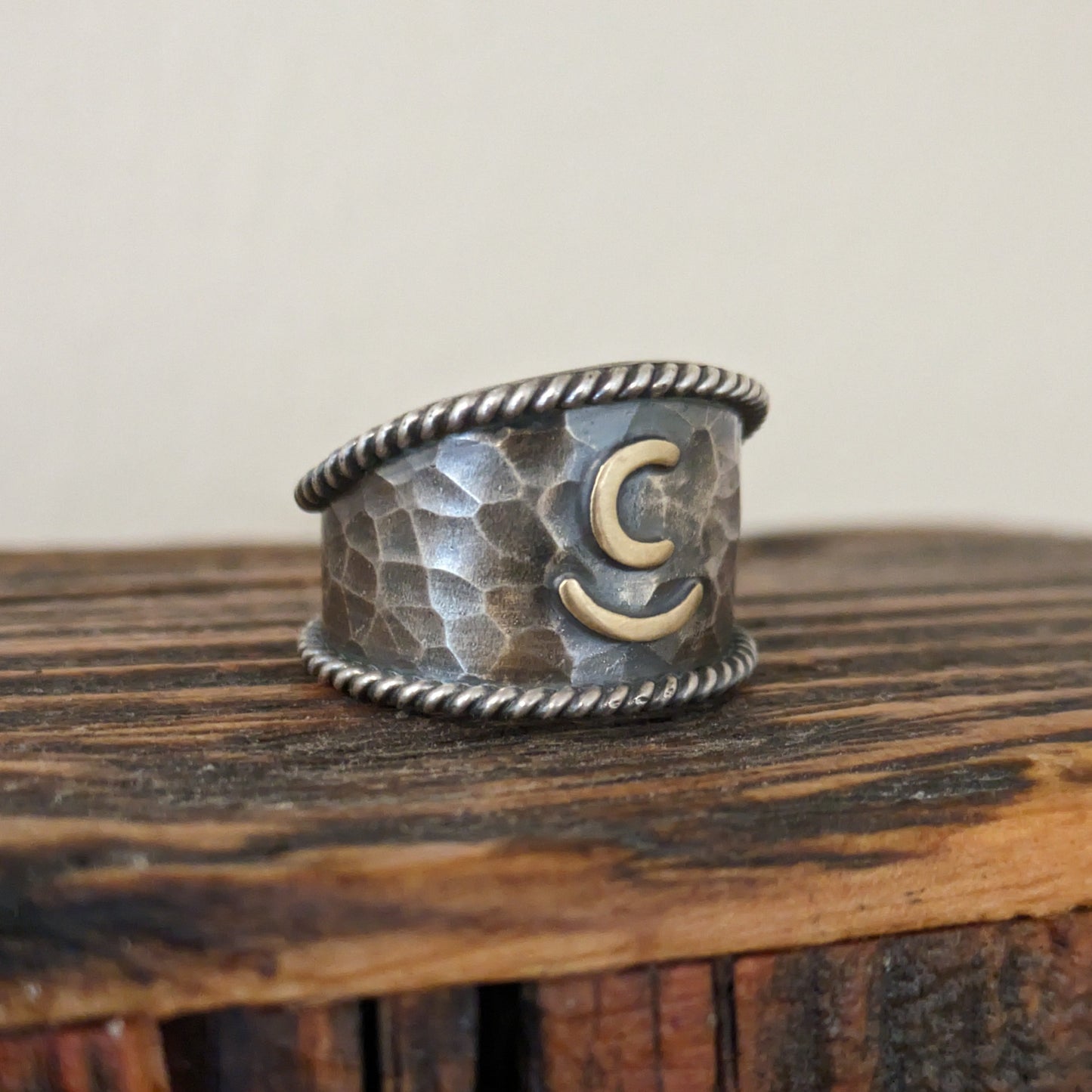Cowboy brand ring, custom silver cowboy ring, western ring, brass and silver cowboy ring