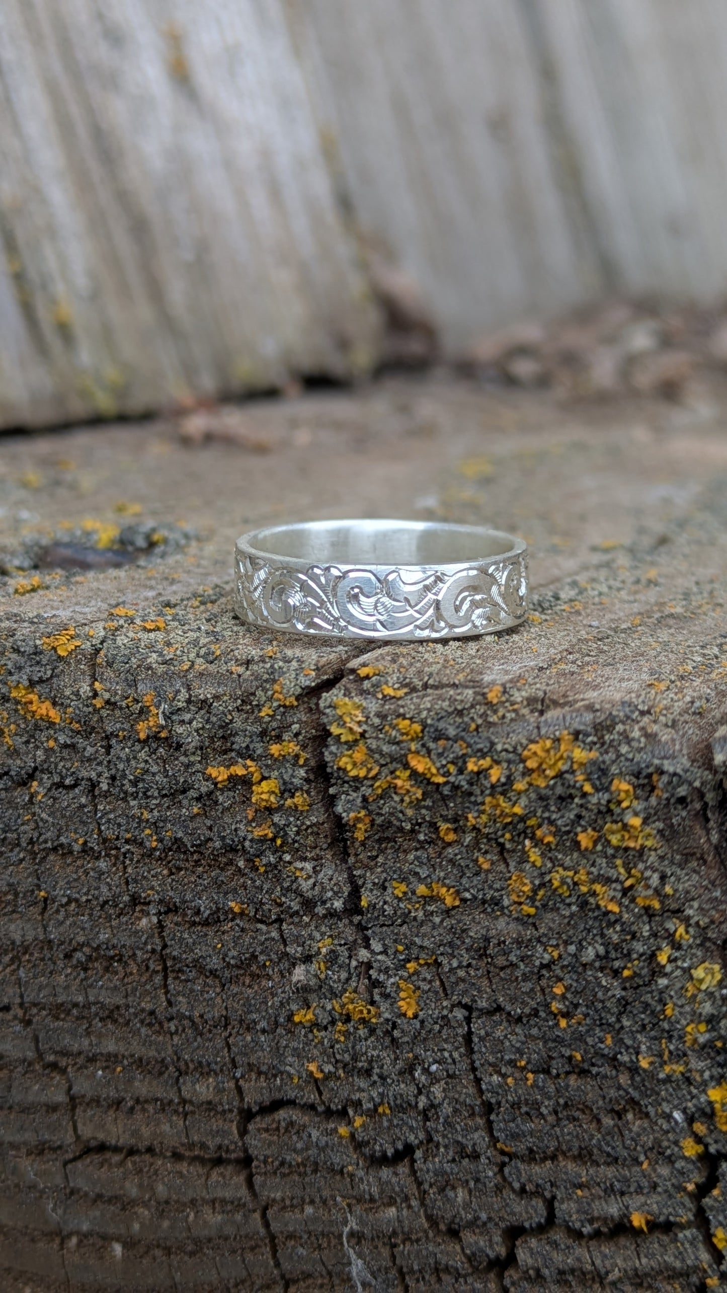 Engraved Silver Band