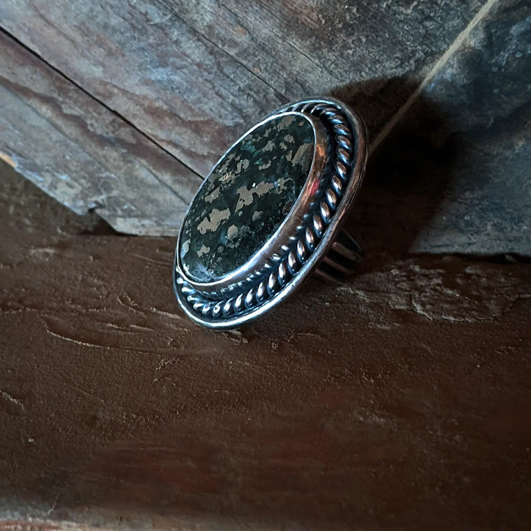 Josephinite Ring - Seven J Silver - silversmith western colorado ranch jewelry cowboy cowgirl