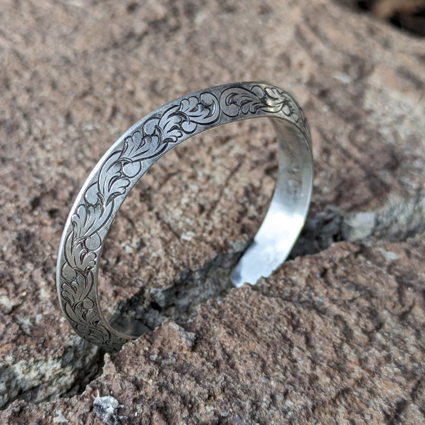 Engraved Triangle Cuff